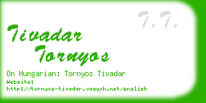 tivadar tornyos business card